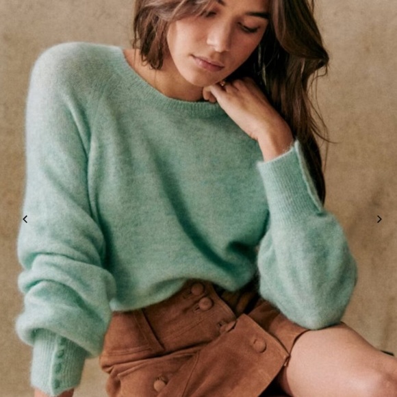 Sezane Sweaters - Sezane Louise in Sea Green